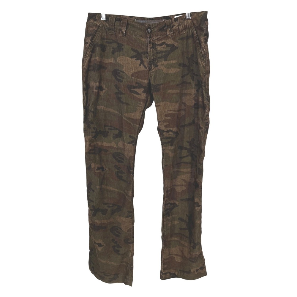 MASONS Womens Corduroy Dark Camo Pants Size 12 Grunge Streetwear Low Rise Bratz